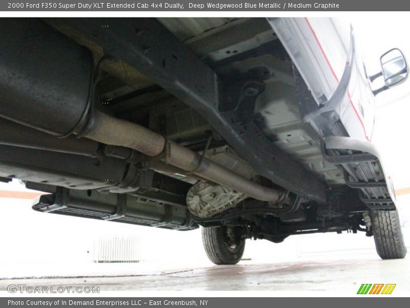 Deep Wedgewood Blue Metallic / Medium Graphite 2000 Ford F350 Super Duty XLT Extended Cab 4x4 Dually