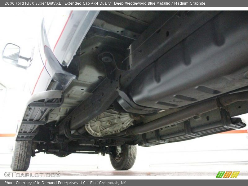 Deep Wedgewood Blue Metallic / Medium Graphite 2000 Ford F350 Super Duty XLT Extended Cab 4x4 Dually