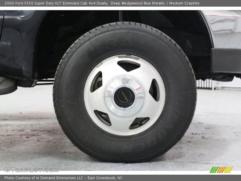 Deep Wedgewood Blue Metallic / Medium Graphite 2000 Ford F350 Super Duty XLT Extended Cab 4x4 Dually