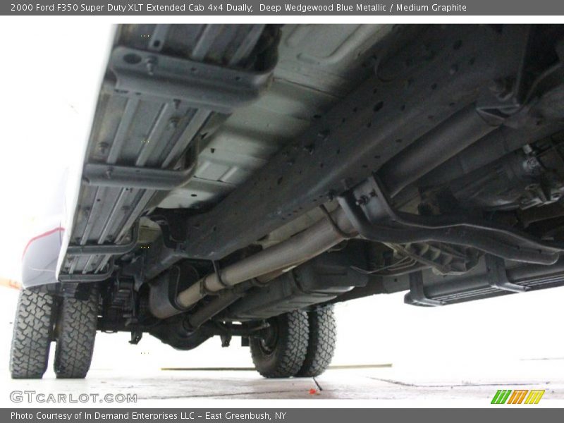 Deep Wedgewood Blue Metallic / Medium Graphite 2000 Ford F350 Super Duty XLT Extended Cab 4x4 Dually