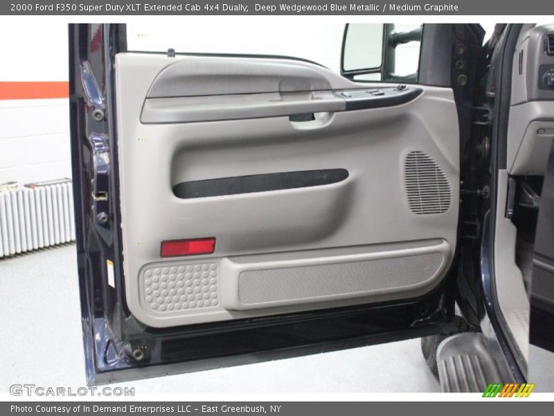 Deep Wedgewood Blue Metallic / Medium Graphite 2000 Ford F350 Super Duty XLT Extended Cab 4x4 Dually