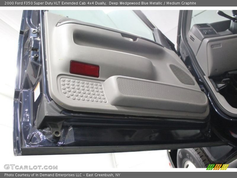 Deep Wedgewood Blue Metallic / Medium Graphite 2000 Ford F350 Super Duty XLT Extended Cab 4x4 Dually