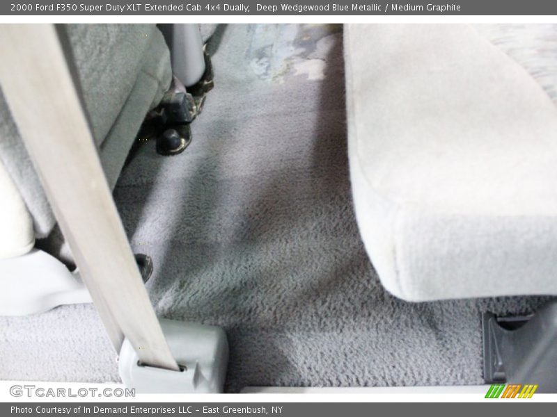 Deep Wedgewood Blue Metallic / Medium Graphite 2000 Ford F350 Super Duty XLT Extended Cab 4x4 Dually