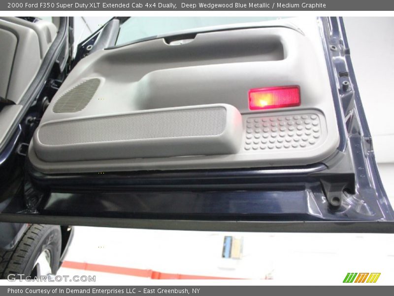 Deep Wedgewood Blue Metallic / Medium Graphite 2000 Ford F350 Super Duty XLT Extended Cab 4x4 Dually