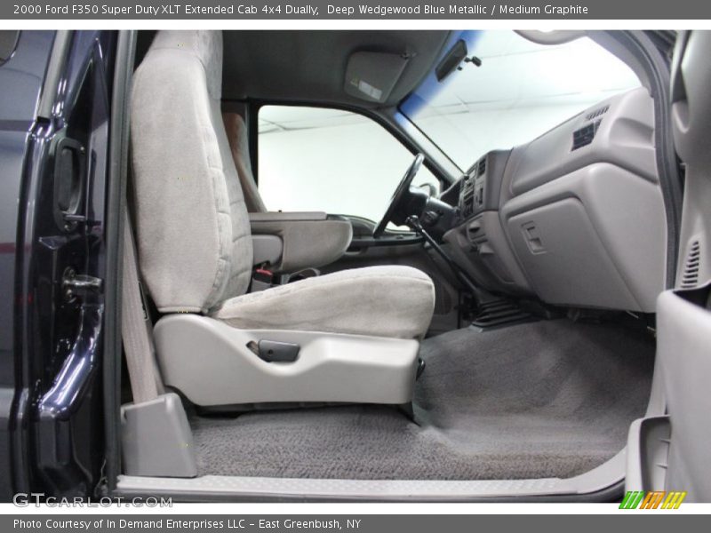 Deep Wedgewood Blue Metallic / Medium Graphite 2000 Ford F350 Super Duty XLT Extended Cab 4x4 Dually