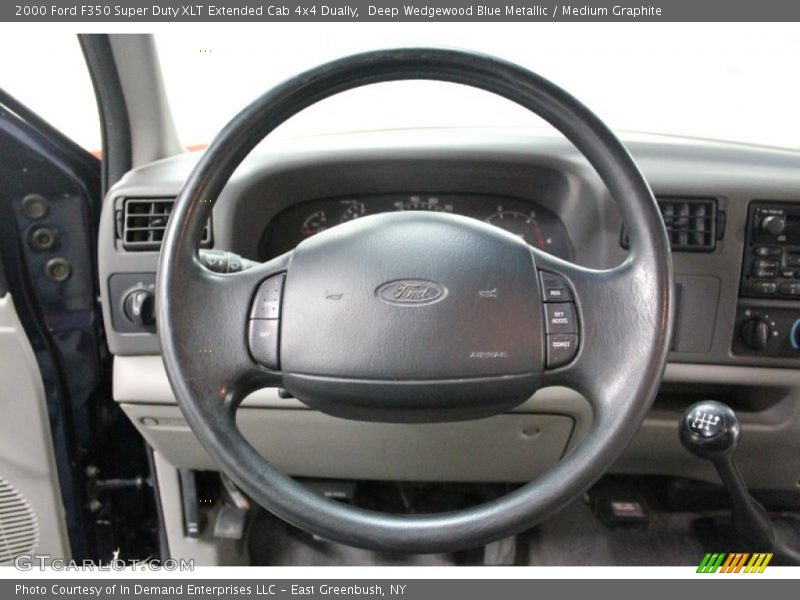 Deep Wedgewood Blue Metallic / Medium Graphite 2000 Ford F350 Super Duty XLT Extended Cab 4x4 Dually