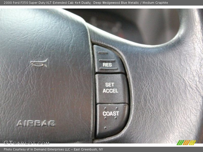 Deep Wedgewood Blue Metallic / Medium Graphite 2000 Ford F350 Super Duty XLT Extended Cab 4x4 Dually
