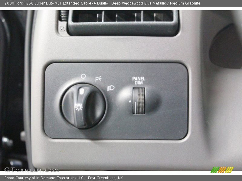 Deep Wedgewood Blue Metallic / Medium Graphite 2000 Ford F350 Super Duty XLT Extended Cab 4x4 Dually