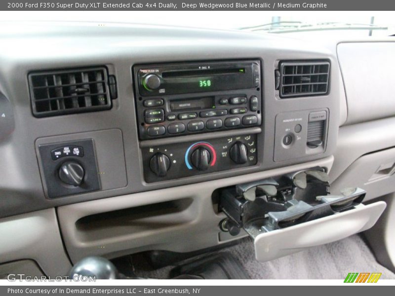 Deep Wedgewood Blue Metallic / Medium Graphite 2000 Ford F350 Super Duty XLT Extended Cab 4x4 Dually