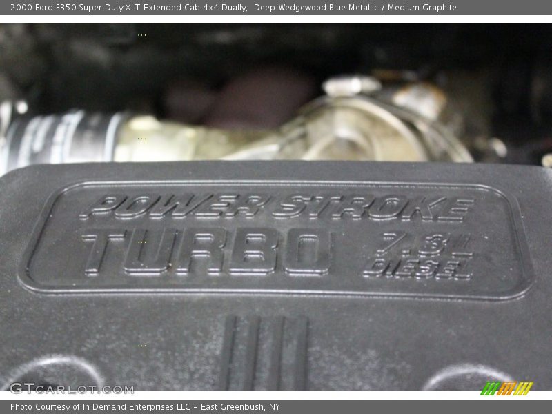 Deep Wedgewood Blue Metallic / Medium Graphite 2000 Ford F350 Super Duty XLT Extended Cab 4x4 Dually