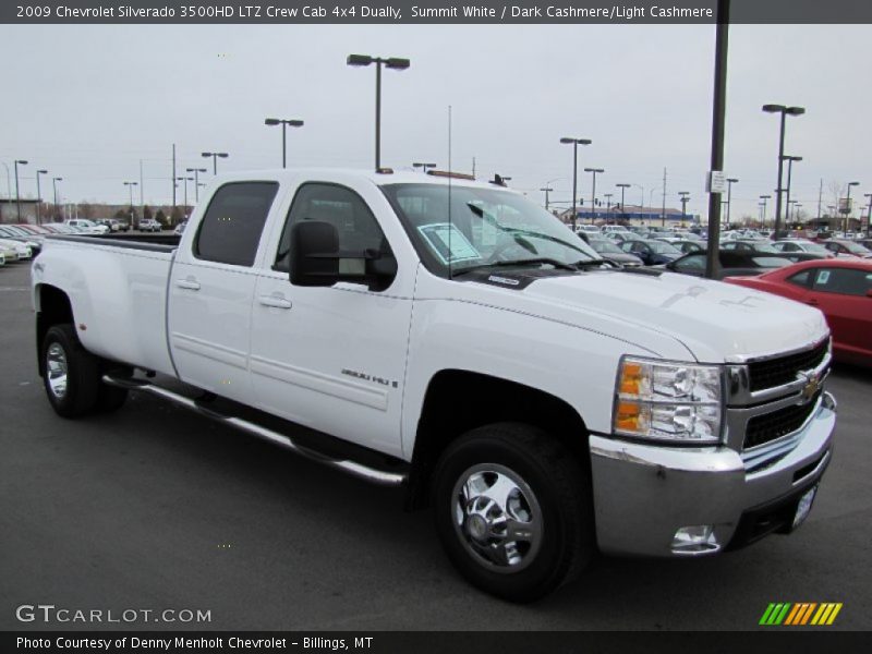 Summit White / Dark Cashmere/Light Cashmere 2009 Chevrolet Silverado 3500HD LTZ Crew Cab 4x4 Dually