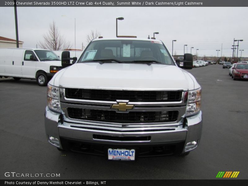 Summit White / Dark Cashmere/Light Cashmere 2009 Chevrolet Silverado 3500HD LTZ Crew Cab 4x4 Dually