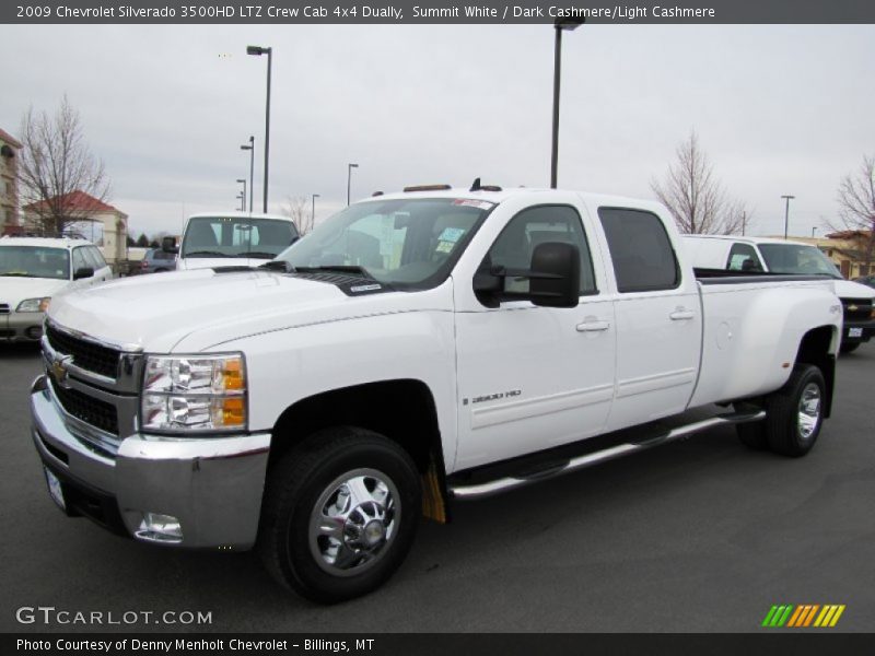 Summit White / Dark Cashmere/Light Cashmere 2009 Chevrolet Silverado 3500HD LTZ Crew Cab 4x4 Dually