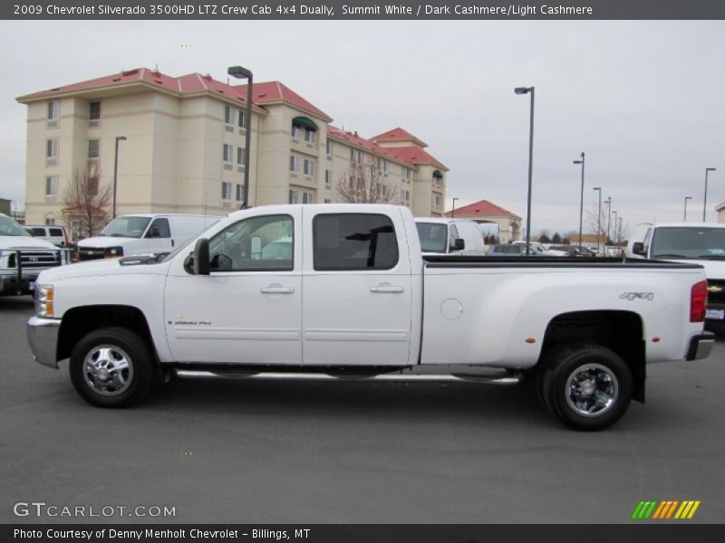 Summit White / Dark Cashmere/Light Cashmere 2009 Chevrolet Silverado 3500HD LTZ Crew Cab 4x4 Dually