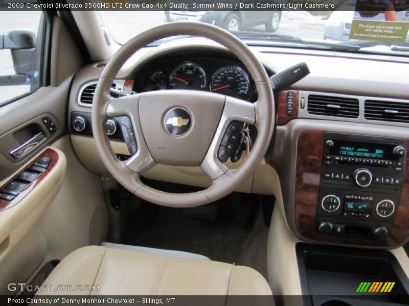 Summit White / Dark Cashmere/Light Cashmere 2009 Chevrolet Silverado 3500HD LTZ Crew Cab 4x4 Dually