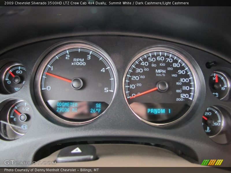 Summit White / Dark Cashmere/Light Cashmere 2009 Chevrolet Silverado 3500HD LTZ Crew Cab 4x4 Dually