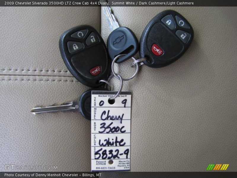 Summit White / Dark Cashmere/Light Cashmere 2009 Chevrolet Silverado 3500HD LTZ Crew Cab 4x4 Dually