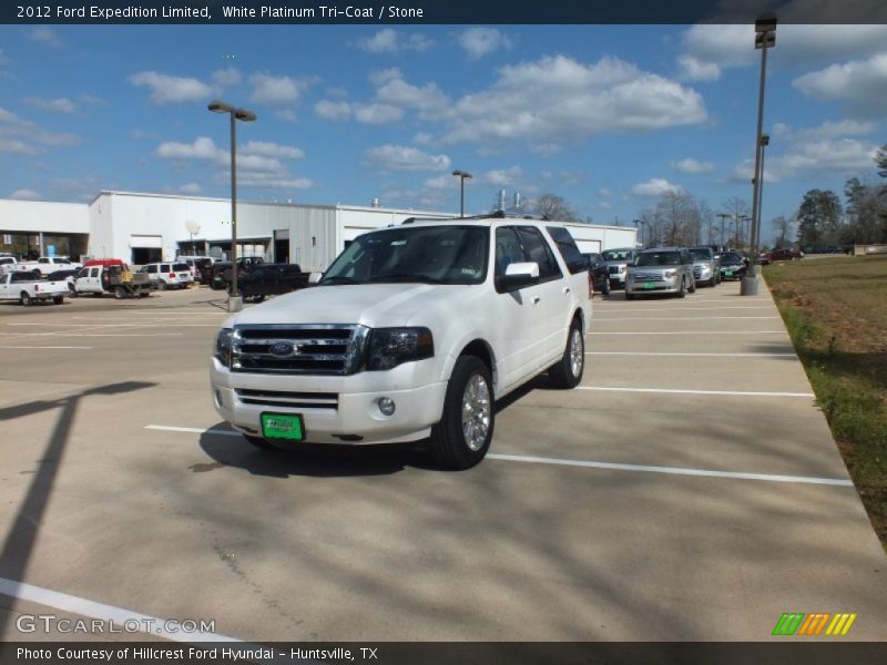 White Platinum Tri-Coat / Stone 2012 Ford Expedition Limited