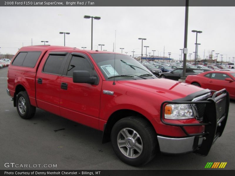 Bright Red / Tan 2008 Ford F150 Lariat SuperCrew