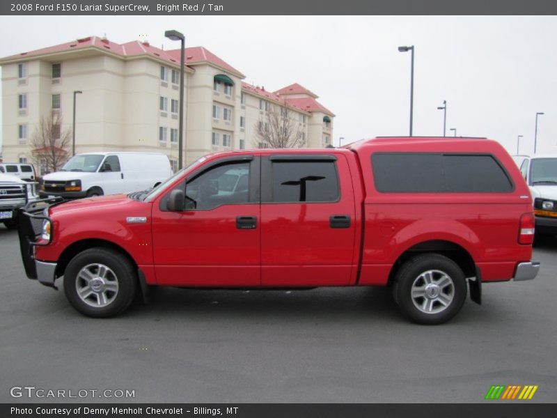 Bright Red / Tan 2008 Ford F150 Lariat SuperCrew