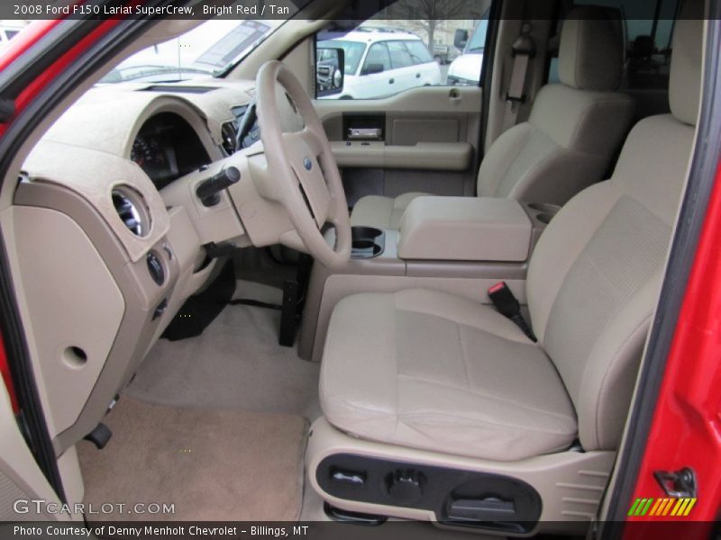Bright Red / Tan 2008 Ford F150 Lariat SuperCrew