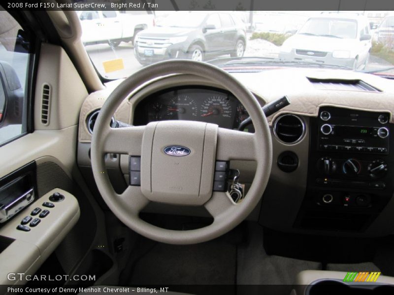 Bright Red / Tan 2008 Ford F150 Lariat SuperCrew