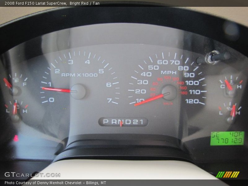 Bright Red / Tan 2008 Ford F150 Lariat SuperCrew