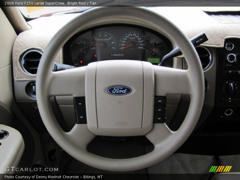 Bright Red / Tan 2008 Ford F150 Lariat SuperCrew