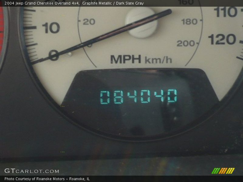 Graphite Metallic / Dark Slate Gray 2004 Jeep Grand Cherokee Overland 4x4