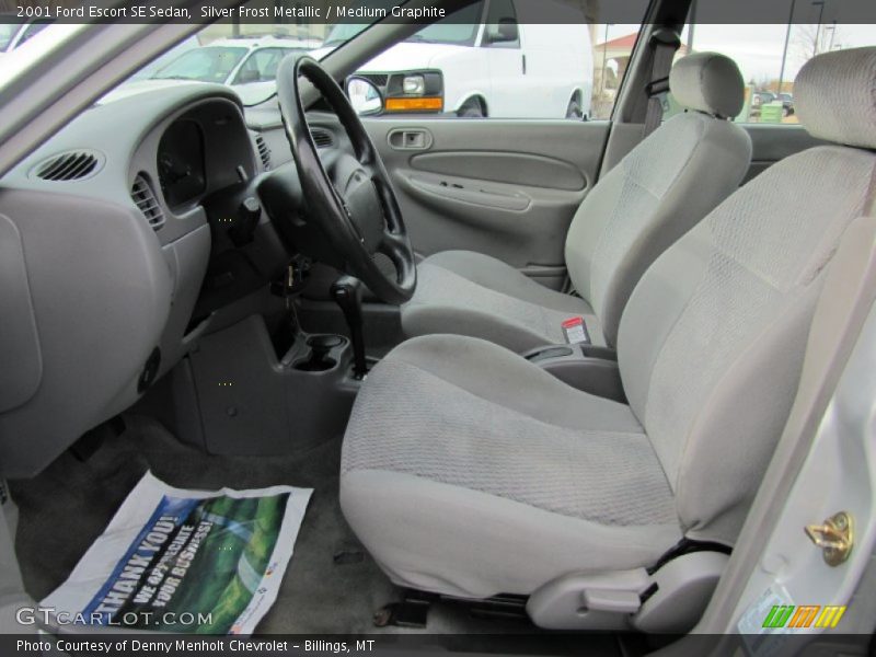 Silver Frost Metallic / Medium Graphite 2001 Ford Escort SE Sedan