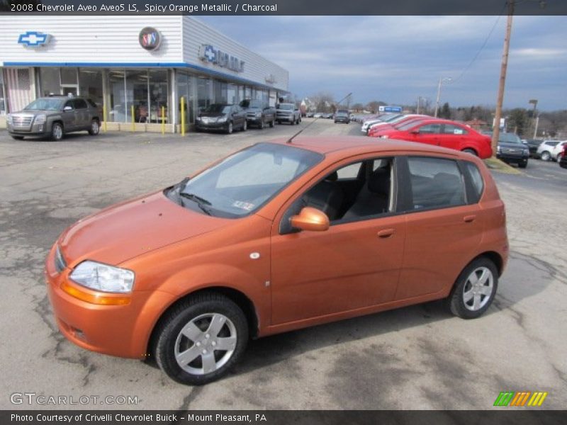 Spicy Orange Metallic / Charcoal 2008 Chevrolet Aveo Aveo5 LS