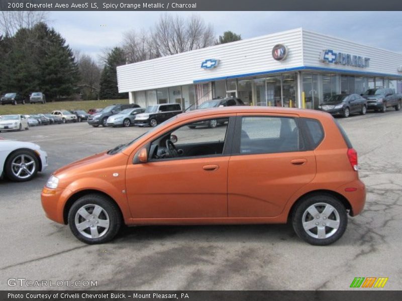 Spicy Orange Metallic / Charcoal 2008 Chevrolet Aveo Aveo5 LS