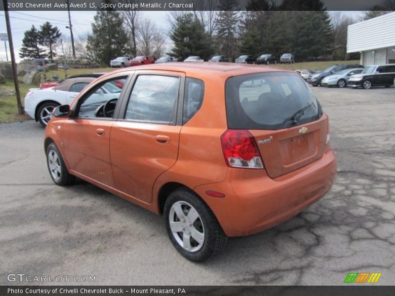 Spicy Orange Metallic / Charcoal 2008 Chevrolet Aveo Aveo5 LS