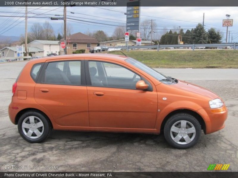 Spicy Orange Metallic / Charcoal 2008 Chevrolet Aveo Aveo5 LS
