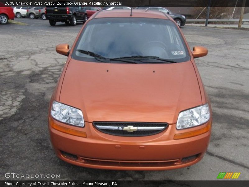 Spicy Orange Metallic / Charcoal 2008 Chevrolet Aveo Aveo5 LS