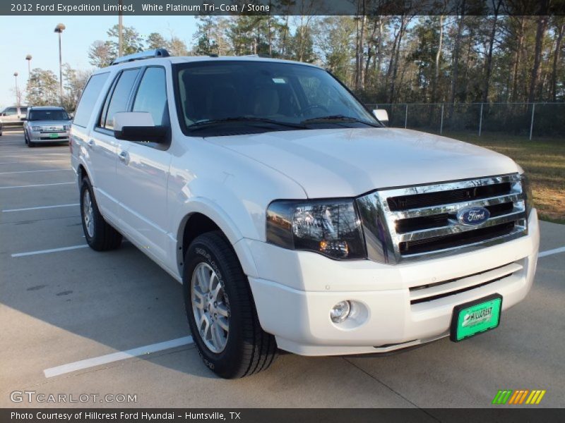 White Platinum Tri-Coat / Stone 2012 Ford Expedition Limited