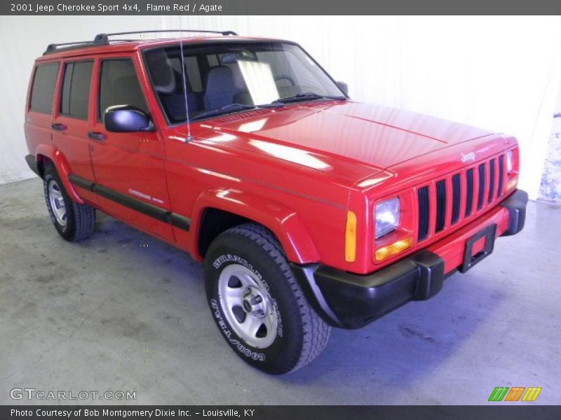 Flame Red / Agate 2001 Jeep Cherokee Sport 4x4