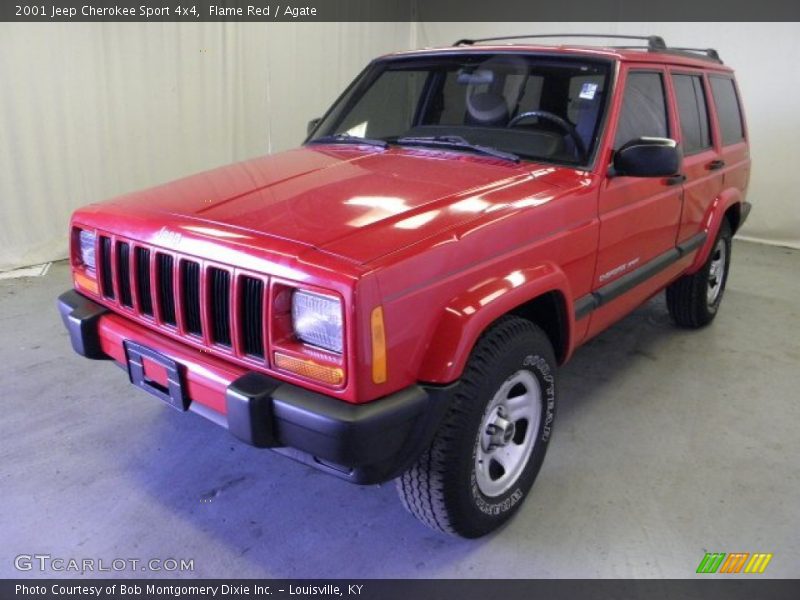 Flame Red / Agate 2001 Jeep Cherokee Sport 4x4