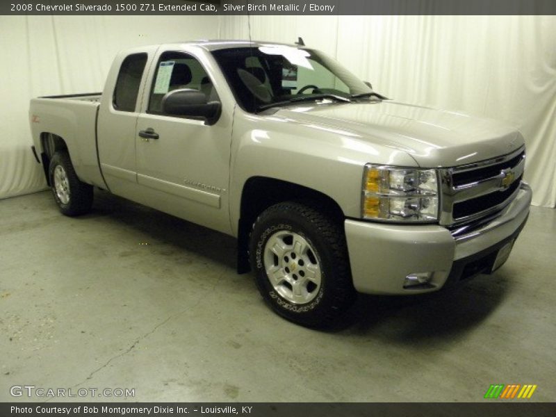 Silver Birch Metallic / Ebony 2008 Chevrolet Silverado 1500 Z71 Extended Cab