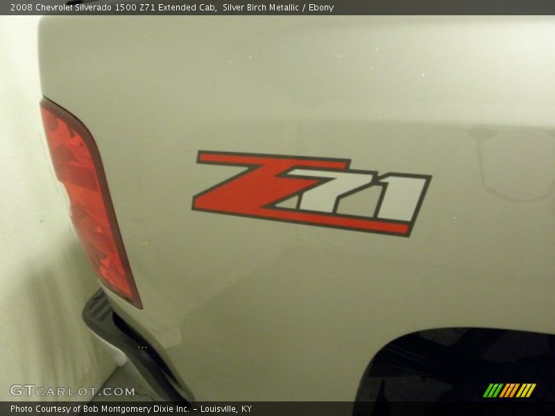 Silver Birch Metallic / Ebony 2008 Chevrolet Silverado 1500 Z71 Extended Cab