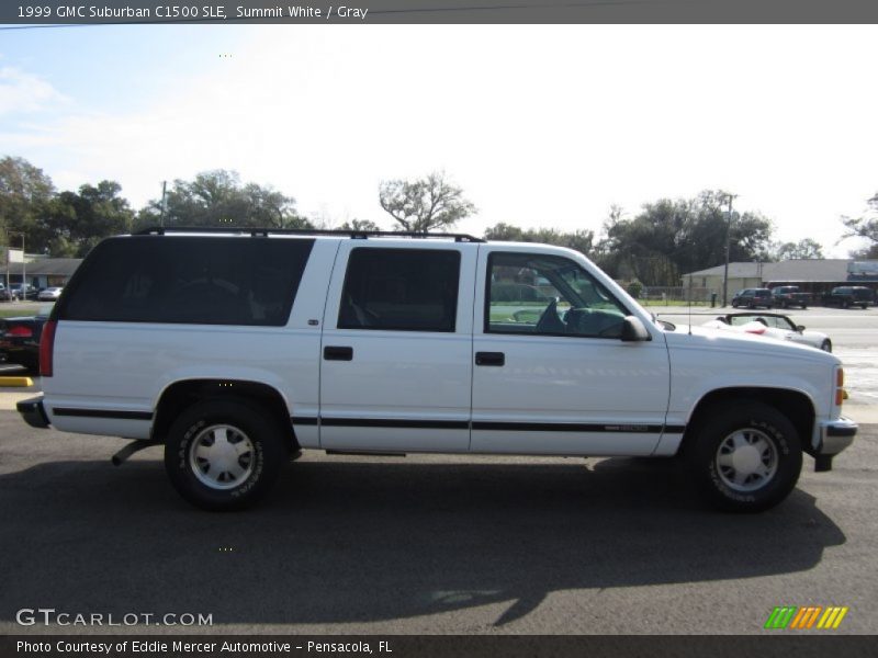 Summit White / Gray 1999 GMC Suburban C1500 SLE