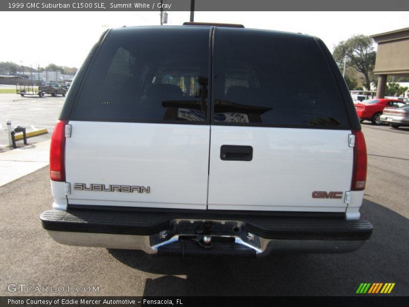 Summit White / Gray 1999 GMC Suburban C1500 SLE