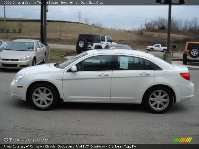Stone White / Dark Slate Gray 2009 Chrysler Sebring Touring Sedan