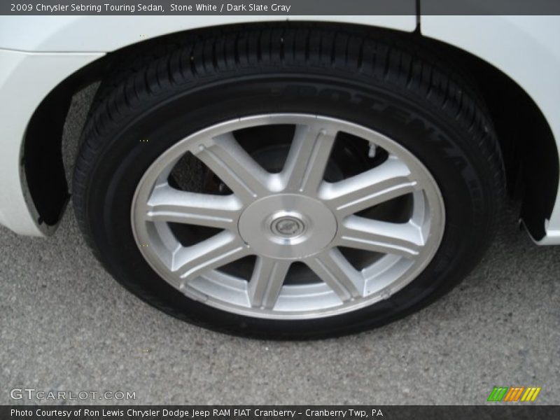 Stone White / Dark Slate Gray 2009 Chrysler Sebring Touring Sedan