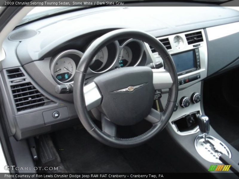 Stone White / Dark Slate Gray 2009 Chrysler Sebring Touring Sedan