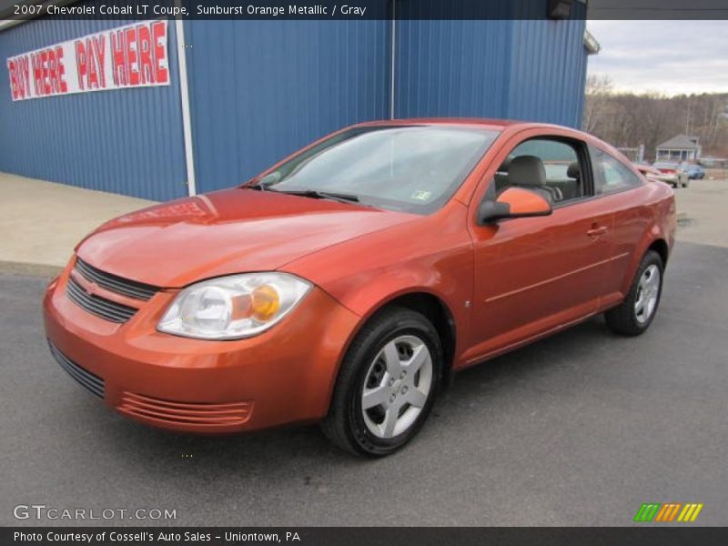 Sunburst Orange Metallic / Gray 2007 Chevrolet Cobalt LT Coupe