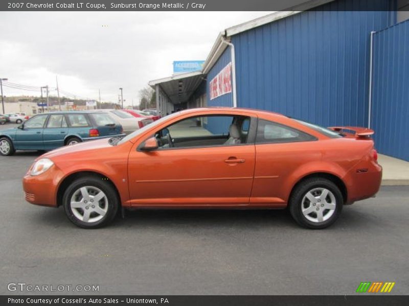 Sunburst Orange Metallic / Gray 2007 Chevrolet Cobalt LT Coupe