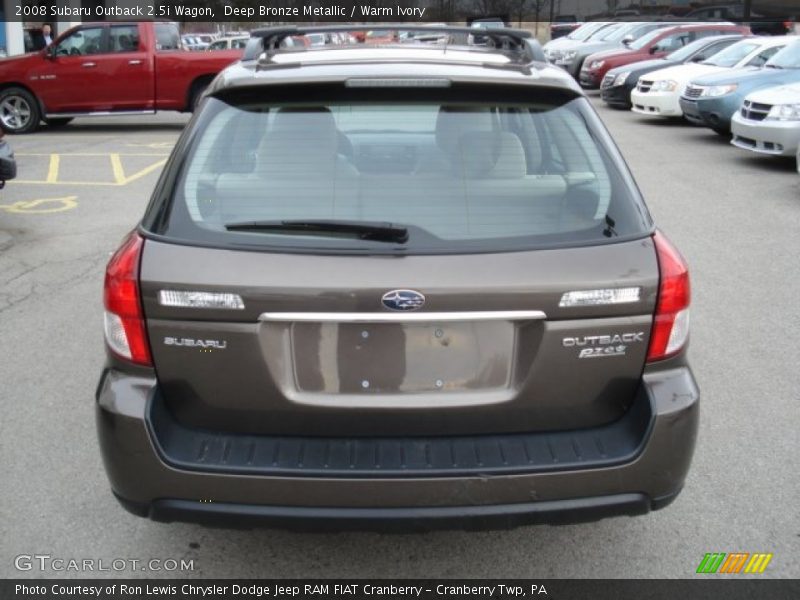 Deep Bronze Metallic / Warm Ivory 2008 Subaru Outback 2.5i Wagon