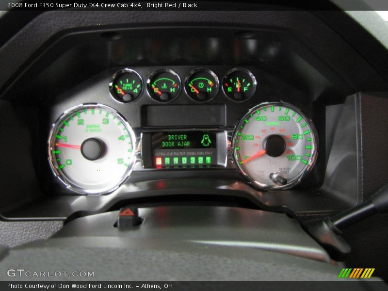 Bright Red / Black 2008 Ford F350 Super Duty FX4 Crew Cab 4x4