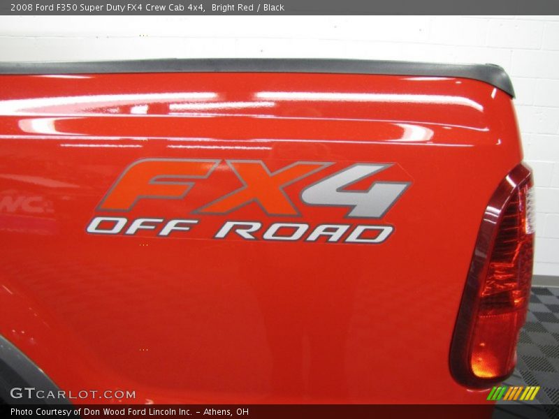 Bright Red / Black 2008 Ford F350 Super Duty FX4 Crew Cab 4x4